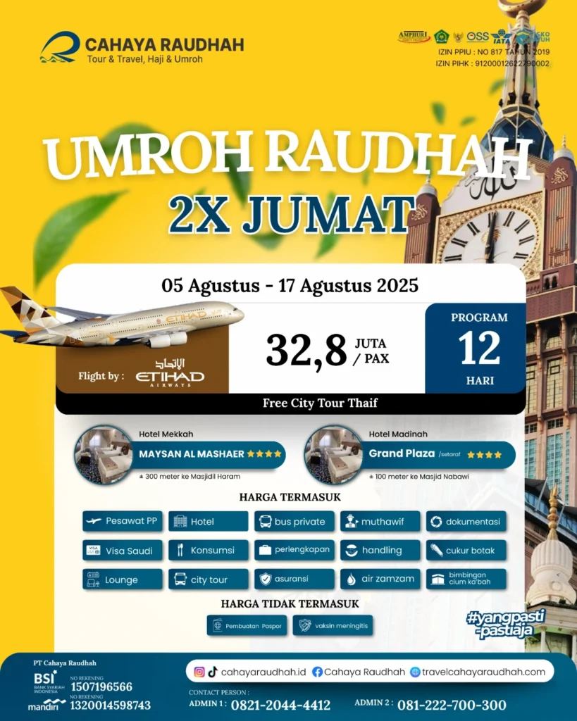 Paket Umroh 5 Agustus 2025 | Travel Umroh | Travel Haji