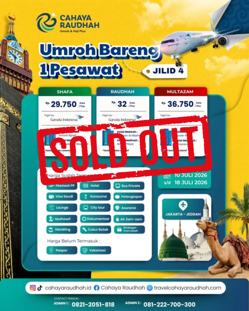 paket umroh cahaya raudhah jogja 10 juli