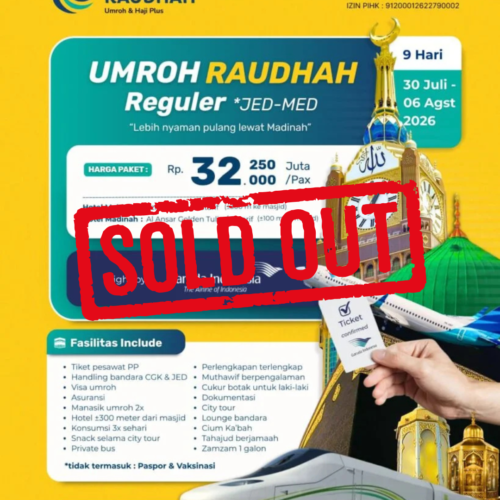 paket umroh cahaya raudhah jogja 30 juli