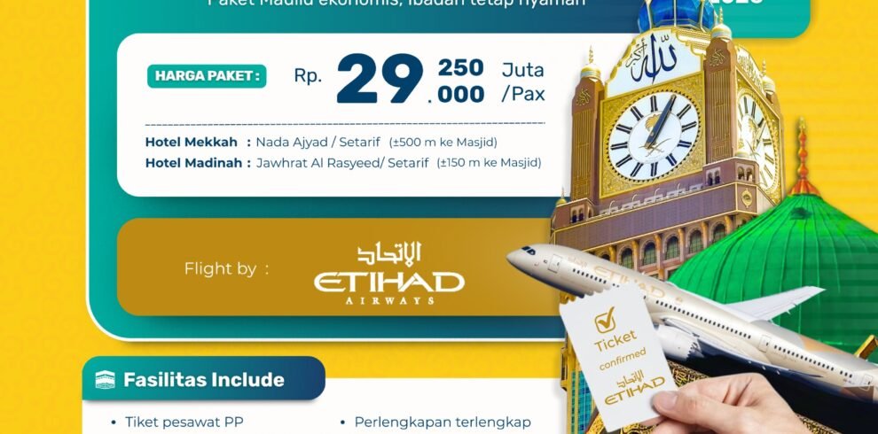 Umroh Shafa Maulid 24 Agustus 2026 9 Hari