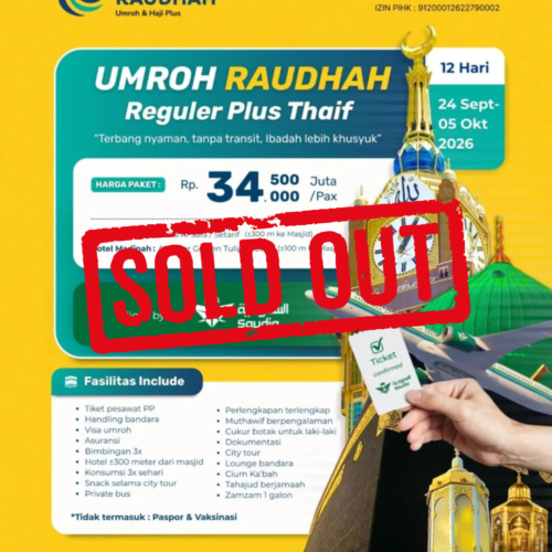 paket umroh cahaya raudhah jogja 24 September
