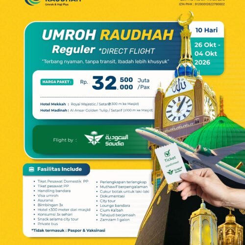 Paket Umroh 26 Oktober 2026 Start Jogja