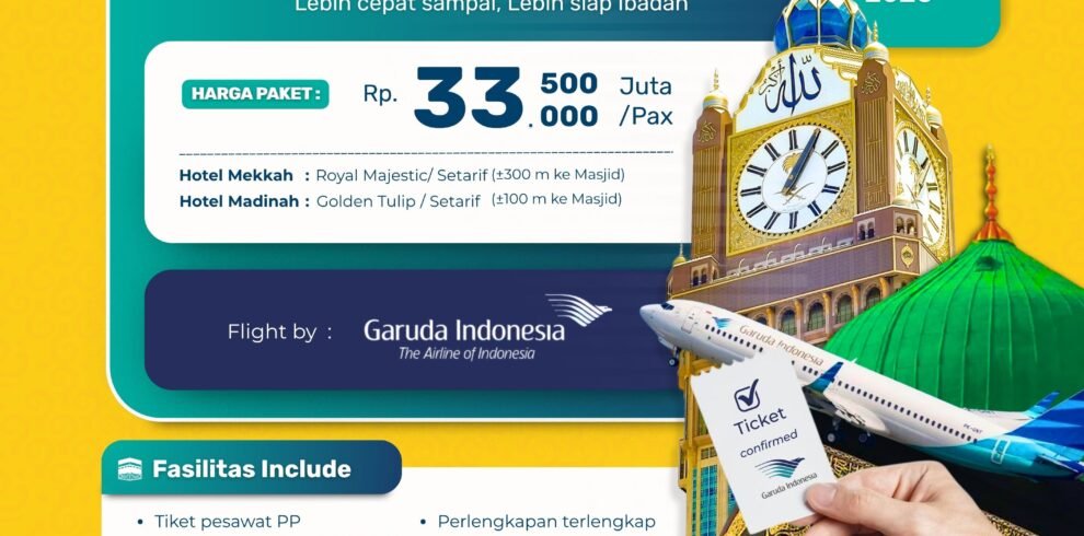Paket Umroh Raudhah 10 November 2026 | 9 Hari