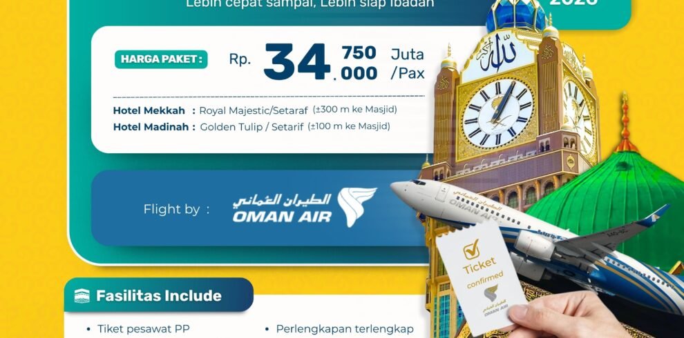 Umroh Raudhah Reguler 21 November 2026 12 Hari (Plus Thaif)